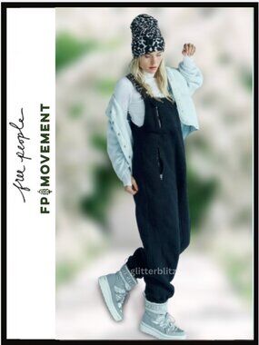 NWT Free People Hit The Slopes Jumpsuit Overalls Salopette